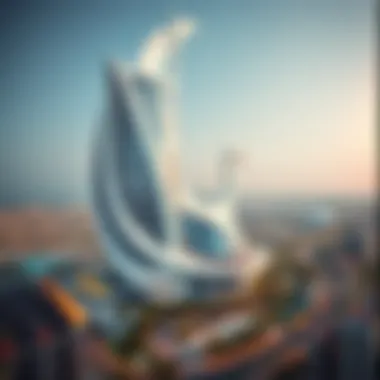 Aerial View of the Architectural Marvel Aerial view of the White Swan Building showcasing its unique architecture