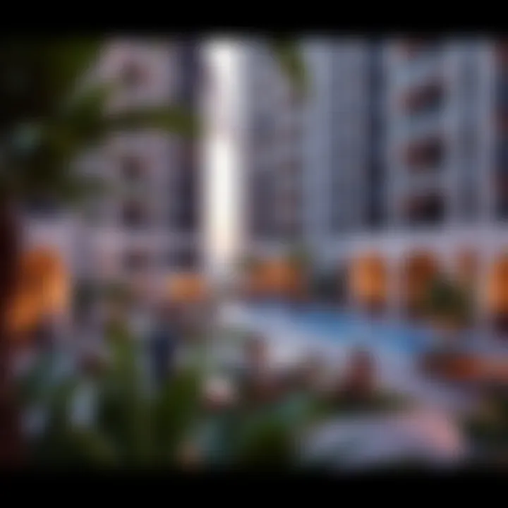 Community Living Spaces Around the White Swan Building Community area surrounding the White Swan Building promoting social interaction