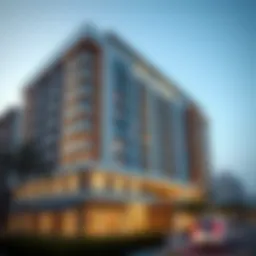 Exterior view of the Faltat Building showcasing its architectural brilliance