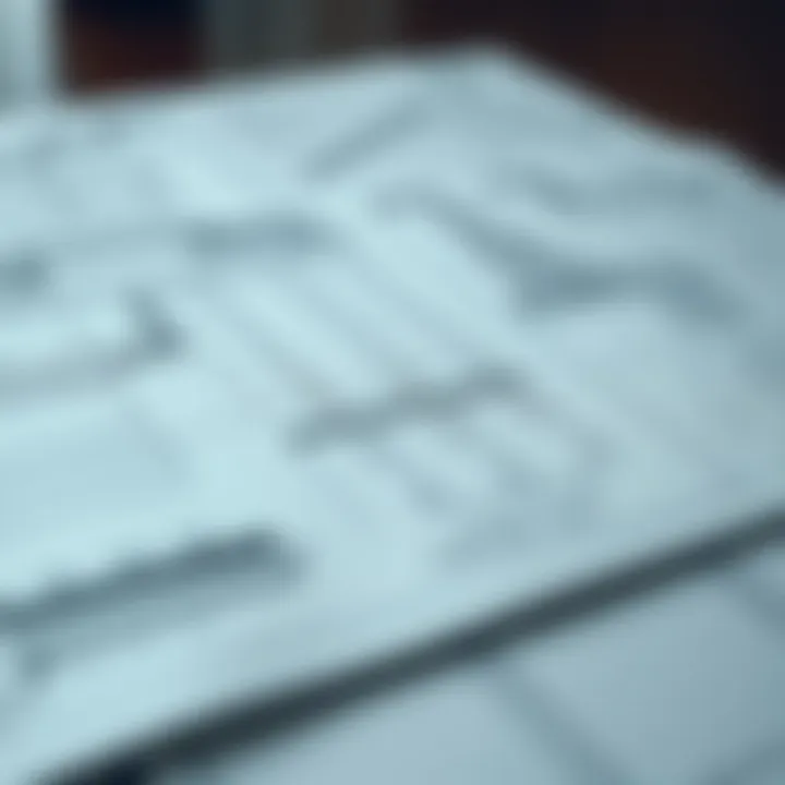 Blueprint of Construction Costs Detailed blueprint highlighting construction costs