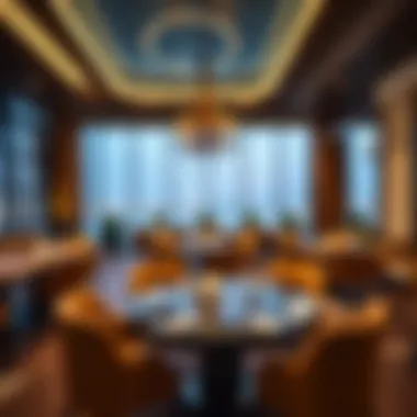 Dining area offering exquisite culinary delights at Fountain View Hotel