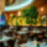 Vibrant interior design of Green City Restaurant