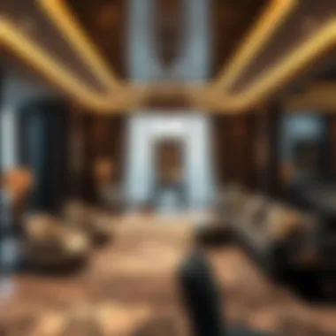 Luxurious interior of a suite in Habtoor Tower