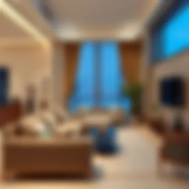 Cozy living space in a Dubai holiday apartment