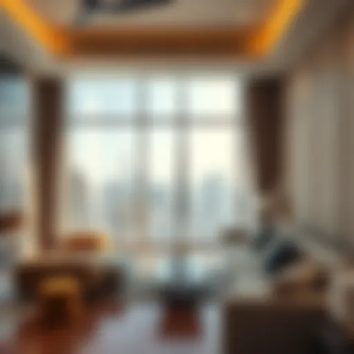 Luxurious holiday apartment in Dubai with stunning skyline view