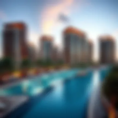 Stunning Architectural Design of Icon Bay A panoramic view of Icon Bay showcasing its modern architectural design