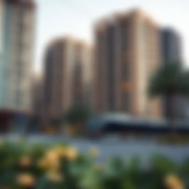 Modern Living Near JBR 1 Tram Station Modern apartment buildings near JBR 1 tram station