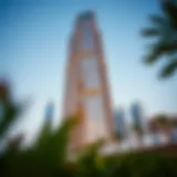 A stunning view of JVC Tower showcasing its architectural design