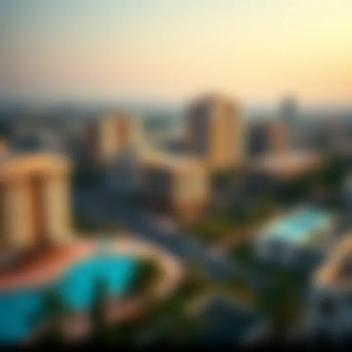 Vibrant Community of JVC A panoramic view of the vibrant community surrounding JVC Tower