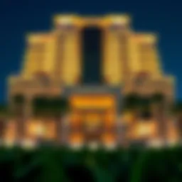 Luxurious exterior view of Kempinski Palm Hotel showcasing its architectural elegance