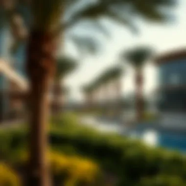 Luxurious Amenities and Landscaping Luxurious amenities and lush landscaping surrounding The Promenade