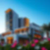 Exterior view of Majan One Residences showcasing modern architecture