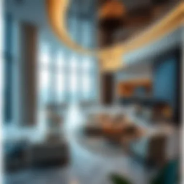 Luxurious Interior Amenities of Majan One Residences Interior amenities at Majan One Residences including lounge and recreational areas