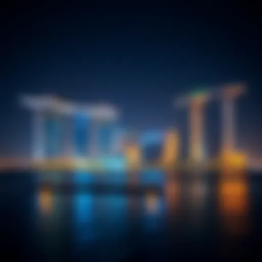 Stunning architectural skyline of Marina Bay