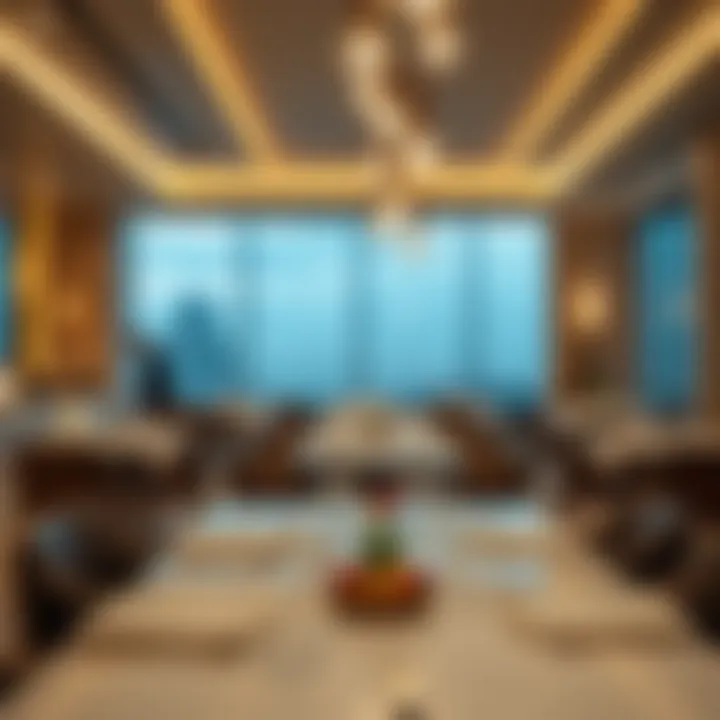 Contemporary Dining Experience in Nad Al Sheba An inviting dining atmosphere highlighting the contemporary design of the restaurant.