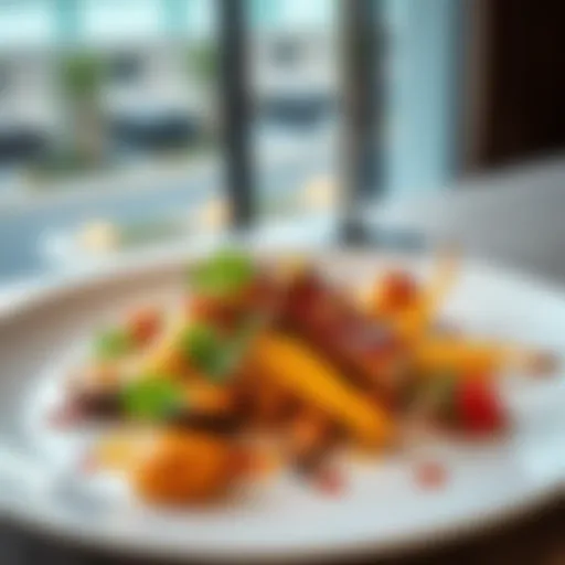 A beautifully plated dish showcasing the fusion of traditional and modern culinary styles.