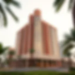 Architectural view of Nasmah Tower showcasing its unique facade