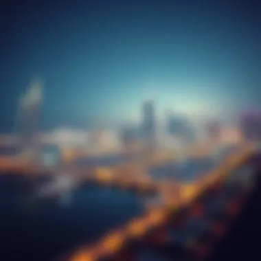 Stunning Skyline of Dubai Creek Harbour Panoramic view of Dubai Creek Harbour skyline