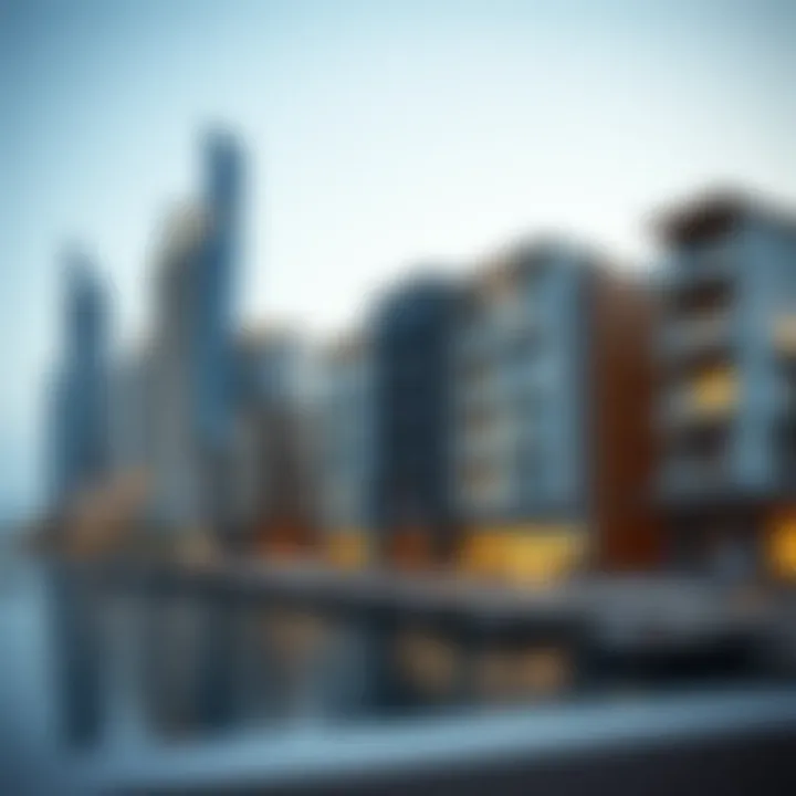 Modern Architecture at Dubai Wharf A stunning view of Dubai Wharf showcasing modern architectural designs