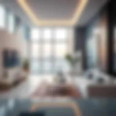 A modern apartment interior showcasing contemporary design