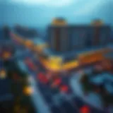 Aerial view of Pantheon Boulevard showcasing its modern architecture