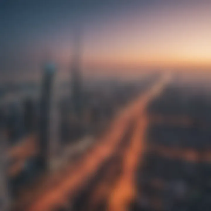 Panoramic view of Dubai skyline highlighting various neighborhoods