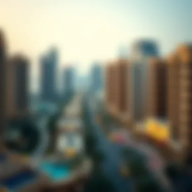 Map highlighting key neighborhoods for 1BHK rentals in Dubai.