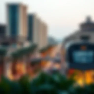 Urban Development Around Energy Metro Stations Vibrant neighborhood surrounding an energy metro station, illustrating urban development