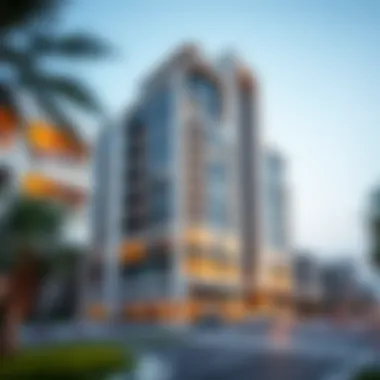 Modern Architectural Marvel: New Al Nahda Building Exterior view of the New Al Nahda Building showcasing modern architecture