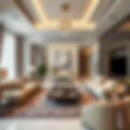 Luxury living room with modern decor