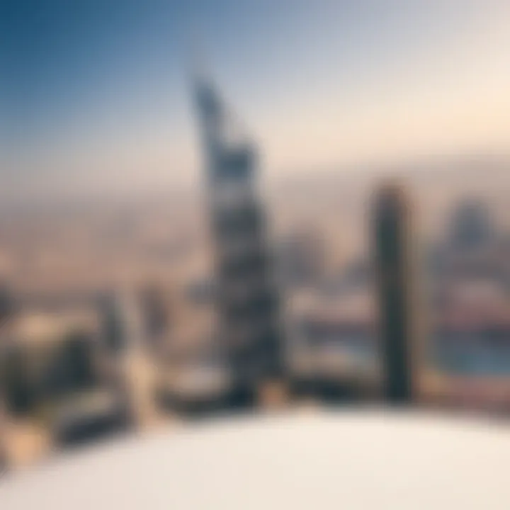 Aerial Perspective of One Za'abeel and Dubai Skyline Aerial view of One Za'abeel amidst the Dubai skyline