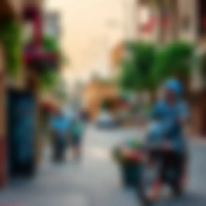 Life and Culture in Al Quoz Vibrant street scene capturing the essence of Al Quoz