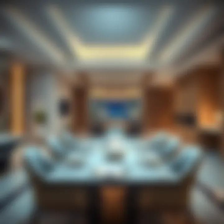 Modern Dining Area Dining area showcasing modern design in Pyramisa Hotel Apartments