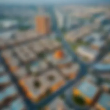 Muwaileh Neighborhood Overview Aerial perspective of Muwaileh highlighting surrounding developments