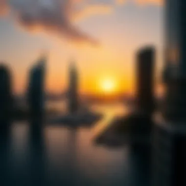 Breathtaking sunset view over Reem Island, reflecting lifestyle richness