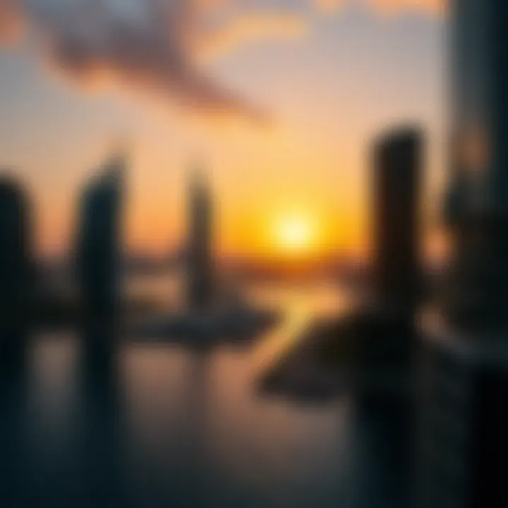 Breathtaking sunset view over Reem Island, reflecting lifestyle richness