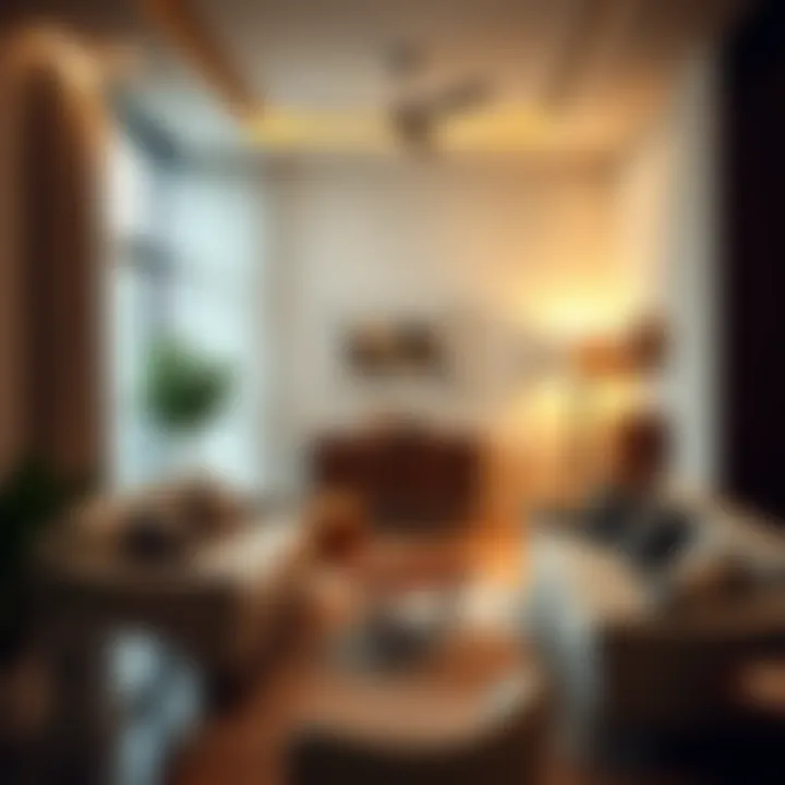 Welcoming Living Space Inside a Studio Cozy living area with smart furniture arrangement