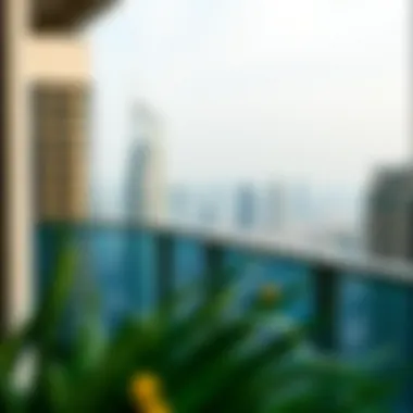 Breathtaking Balcony View of Dubai View of Dubai skyline from a balcony