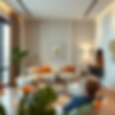 Chic Studio Setting in Dubai Modern studio interior with stylish decor