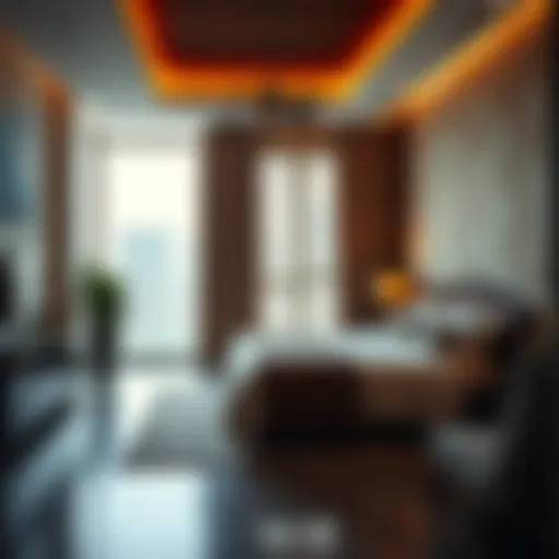 Cozy room interior highlighting rental features in Deira