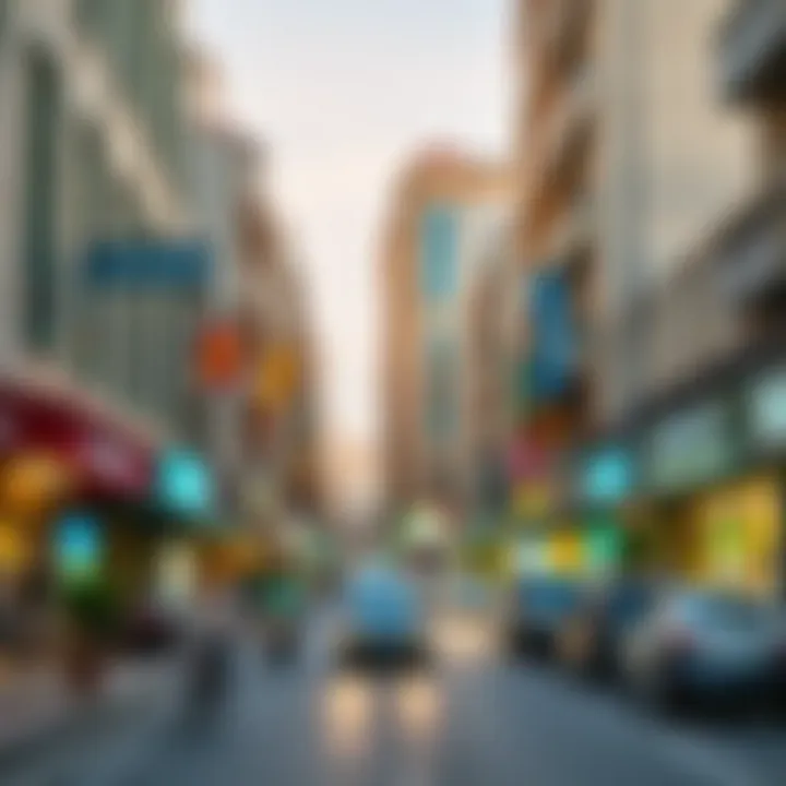 Vibrant Street View of Deira Vibrant street view showcasing Deira's lively atmosphere