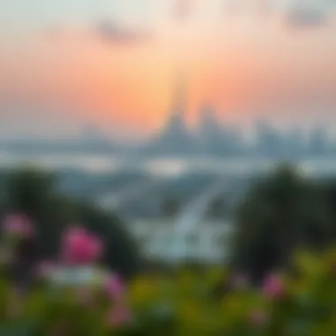 Scenic View of Safiya Park Scenic view of Safiya Park with city skyline in the background