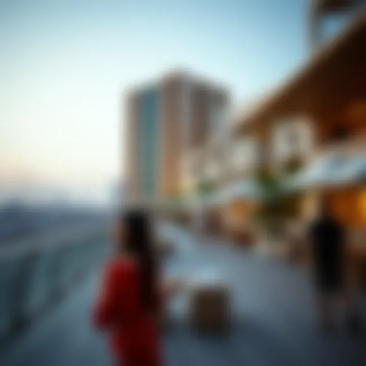 Vibrant lifestyle scene at Shams JBR beachfront