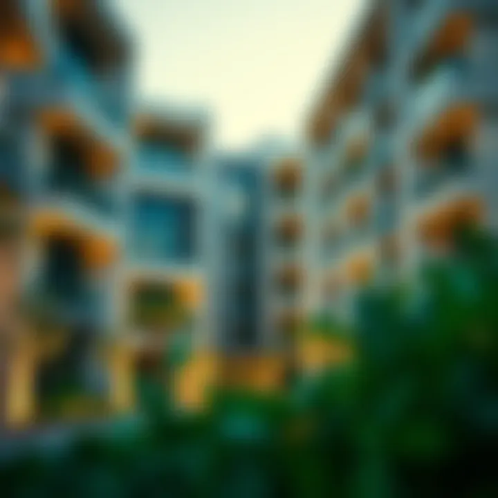 Luxurious residential area within Sobha City highlighting modern architecture