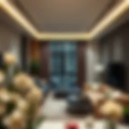 A modern studio apartment showcasing elegant interior design.