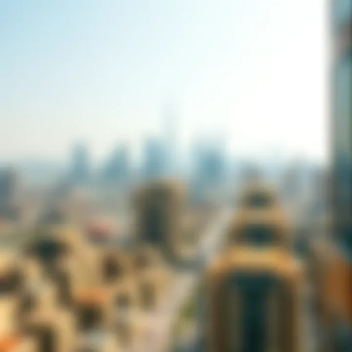 Exploring Dubai's Diverse Neighborhoods Aerial view of Dubai skyline showcasing various neighborhoods