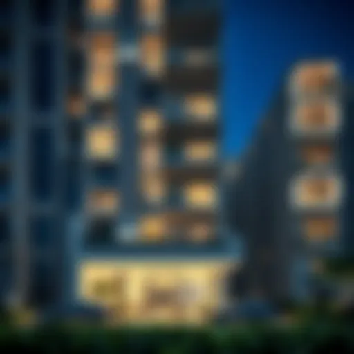 Exterior view of Symphony Apartments showcasing modern architecture