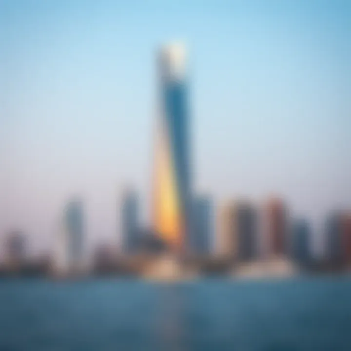 Tamouh Tower and Abu Dhabi Skyline Stunning view of Tamouh Tower against the Abu Dhabi skyline