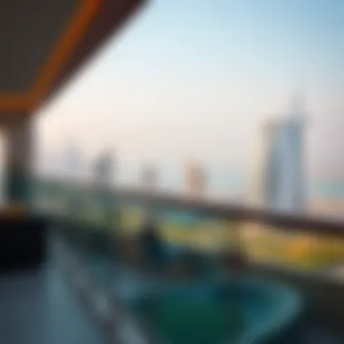 Breathtaking Jumeirah Views from the Balcony Panoramic view of Jumeirah from The Court Residence balcony