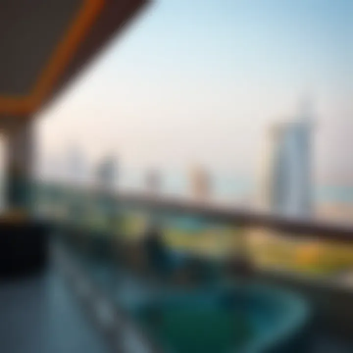 Breathtaking Jumeirah Views from the Balcony Panoramic view of Jumeirah from The Court Residence balcony